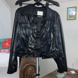 Bagatelle Shiny Black Leather Jacket